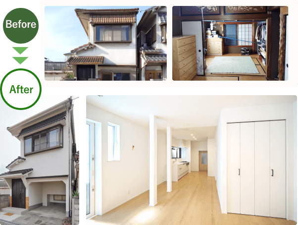 施工事例 before after写真